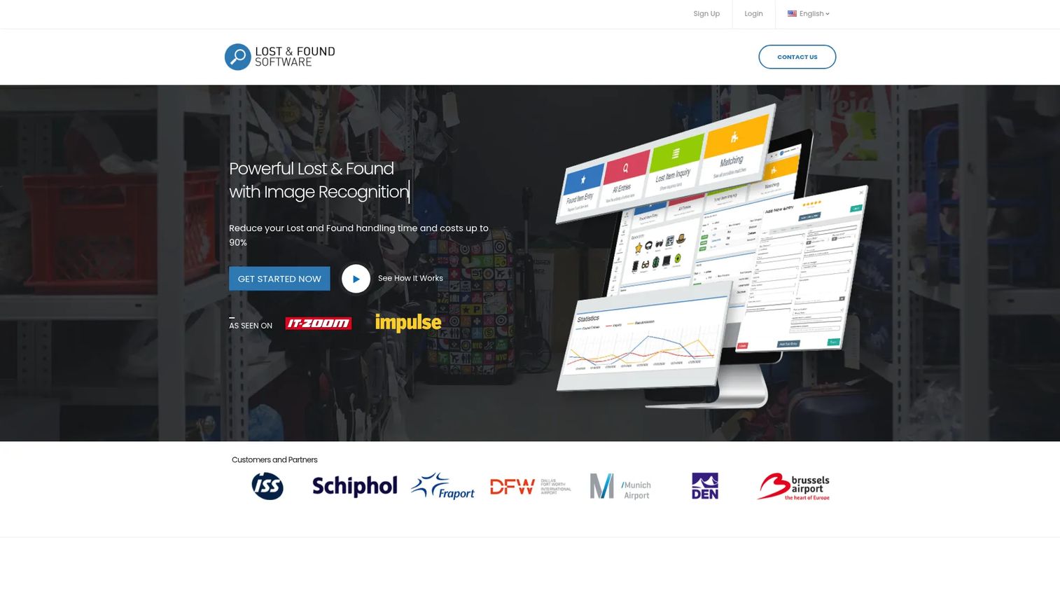 Lost and Found Manager lost and found software interface