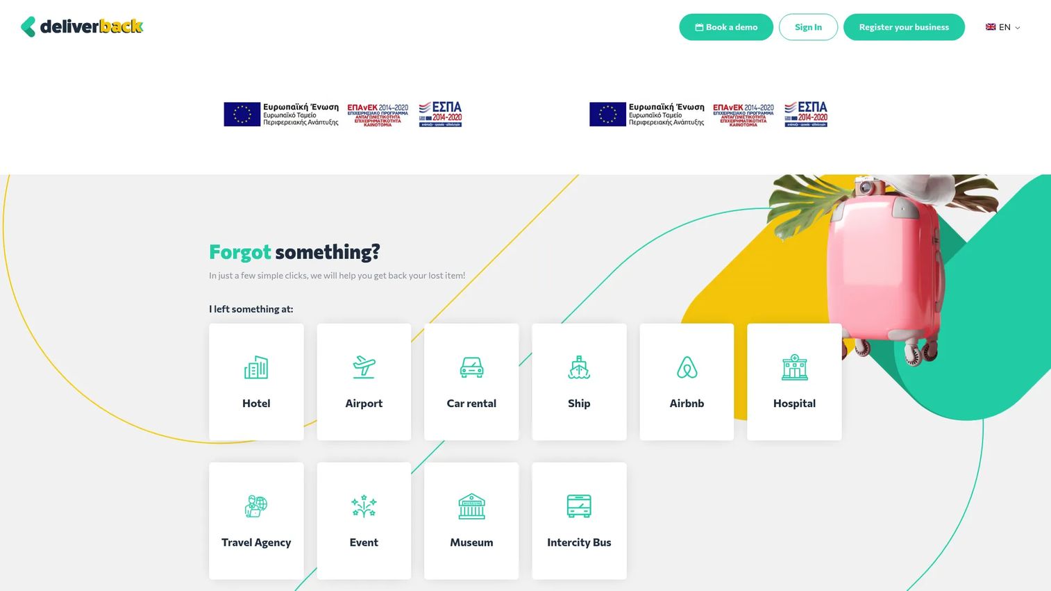 Deliverback lost and found return workflow interface