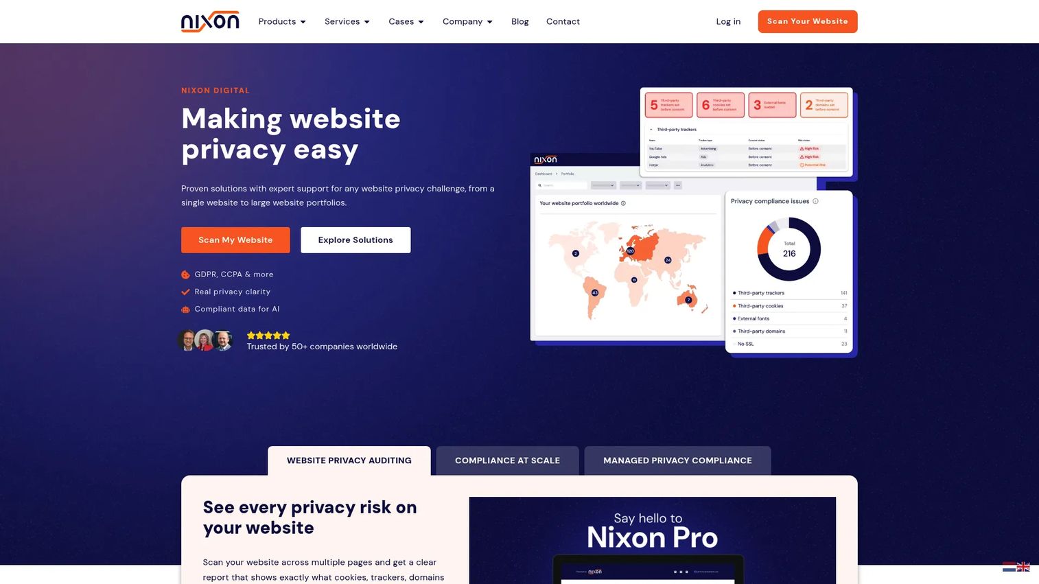 Nixon Digital website privacy audit platform