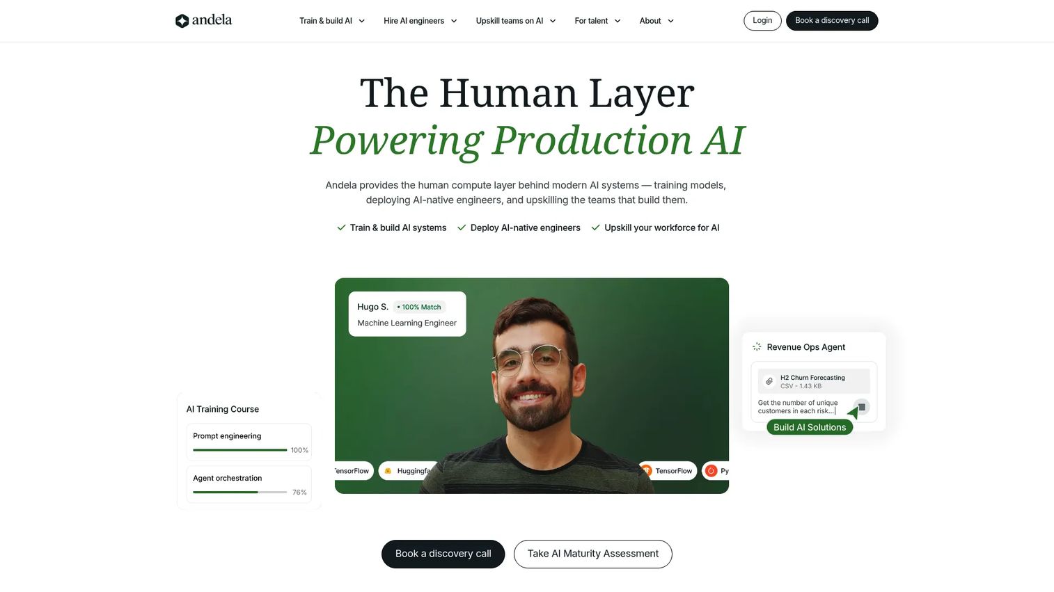 Andela global talent network homepage