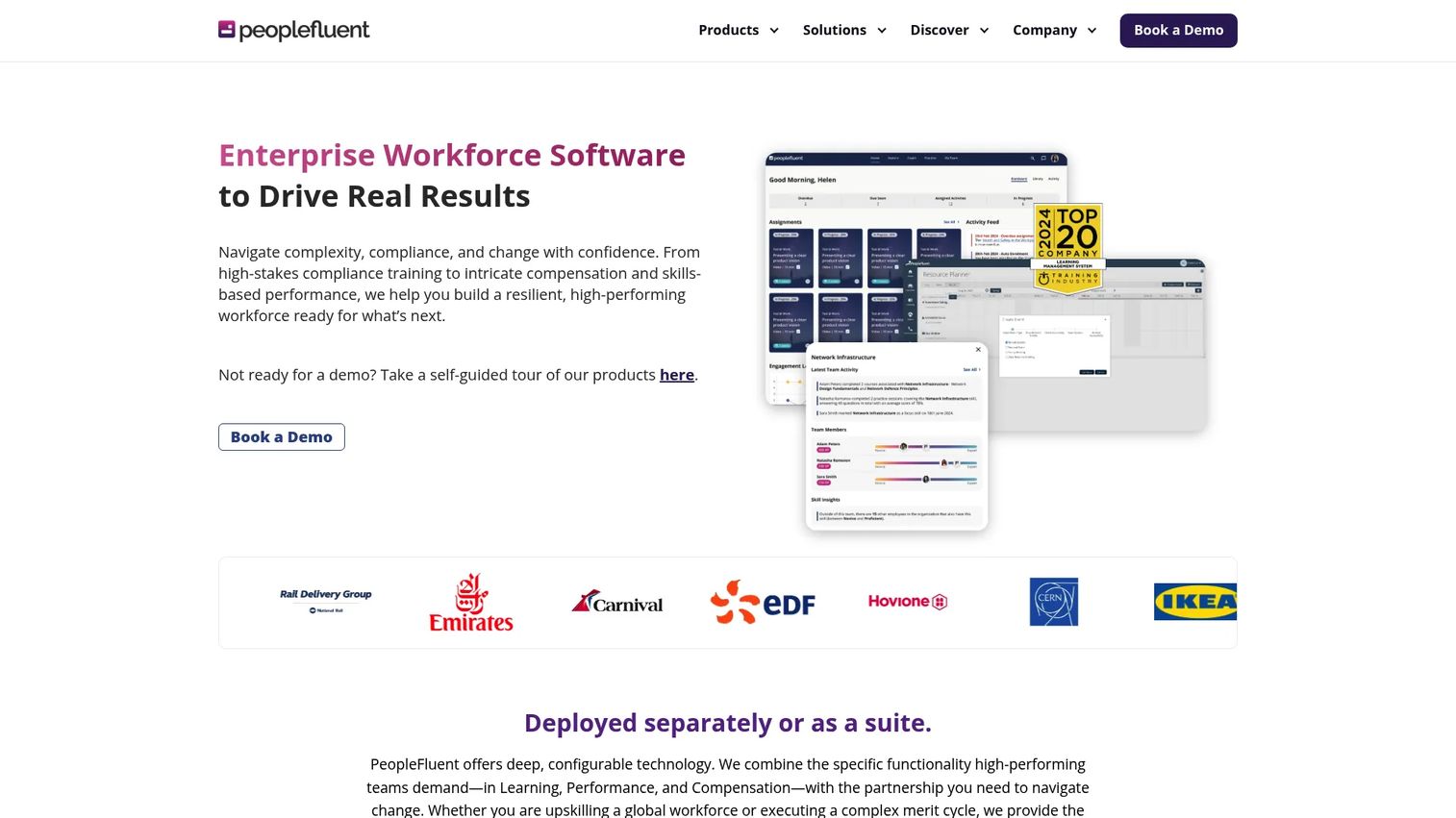 PeopleFluent talent management software homepage