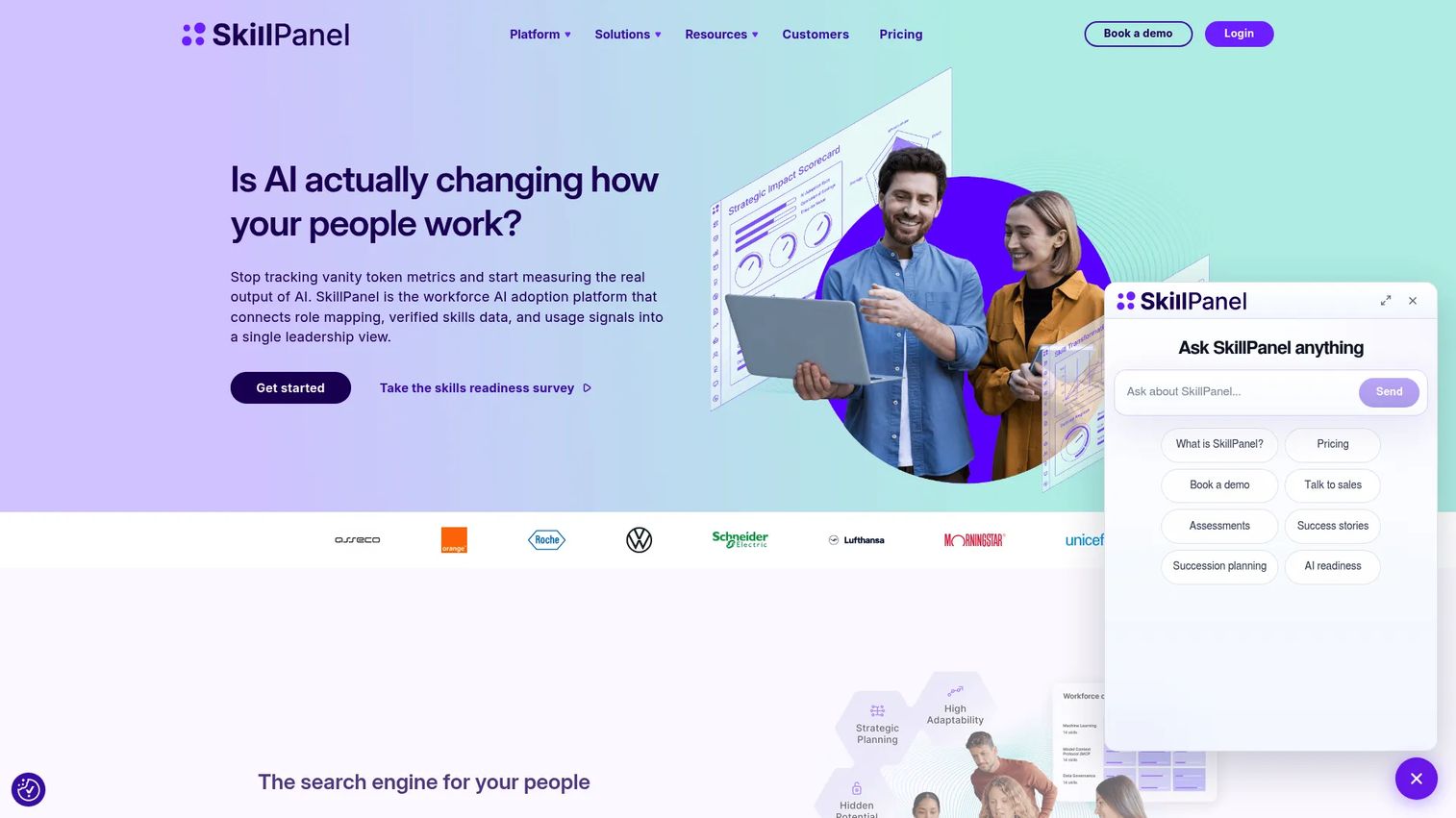 SkillPanel skills intelligence platform homepage