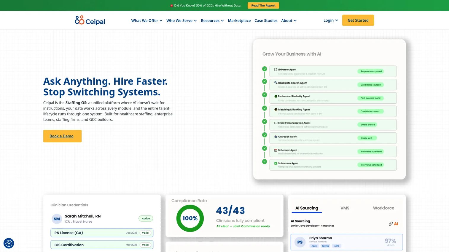 CEIPAL talent acquisition platform homepage