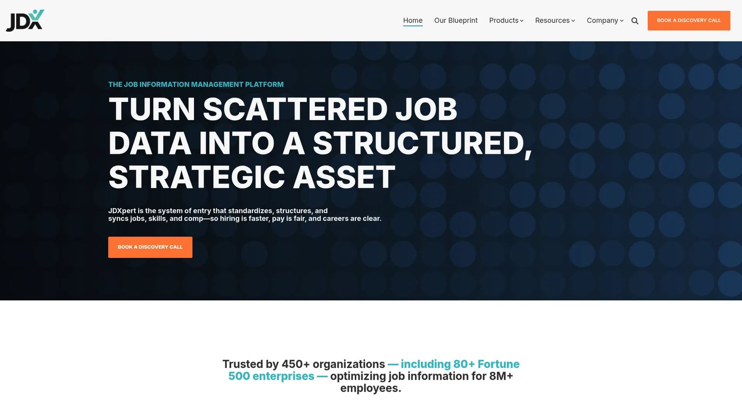 JDXpert job information management platform interface