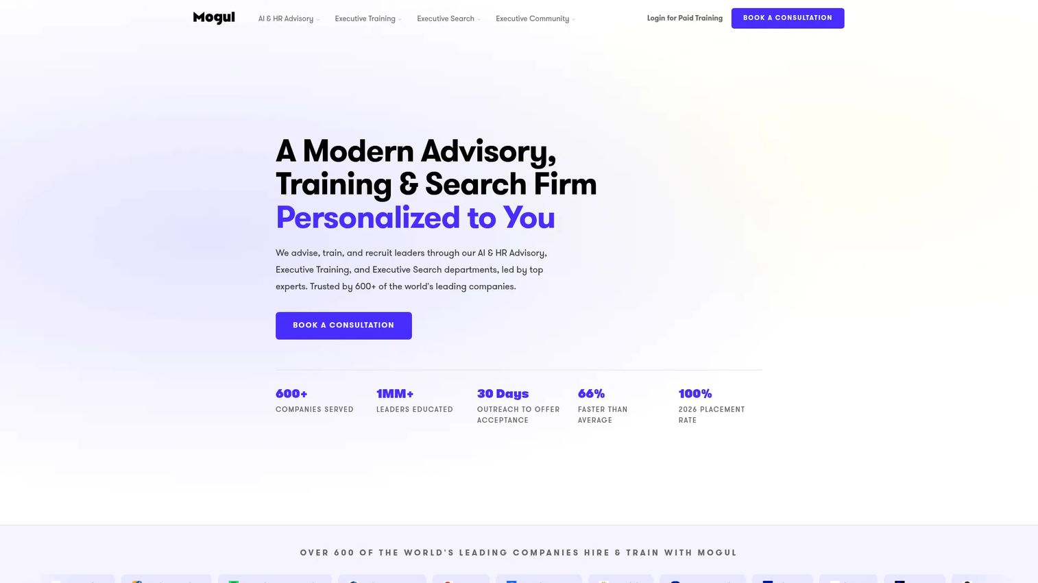 Mogul AI recruitment and diverse sourcing platform homepage