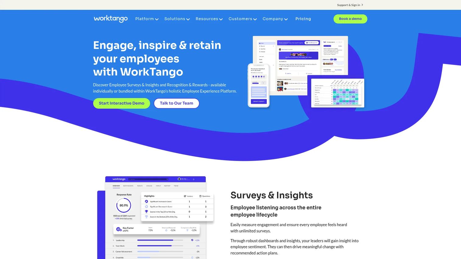 WorkTango employee experience and recognition software