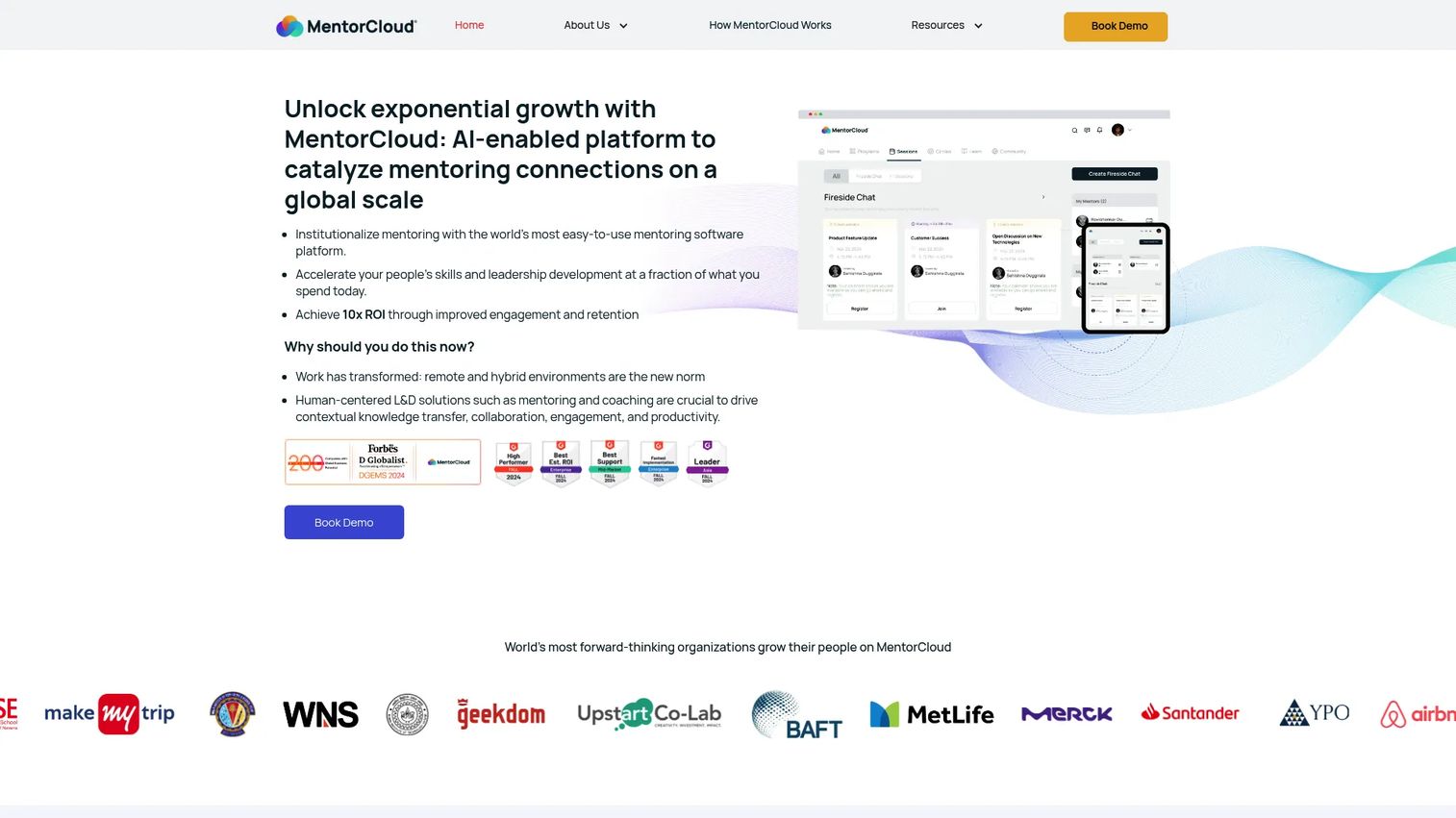MentorCloud mentoring software homepage