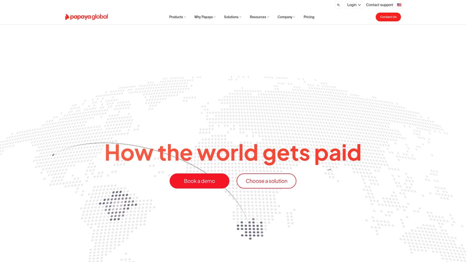 Papaya Global workforce management platform homepage