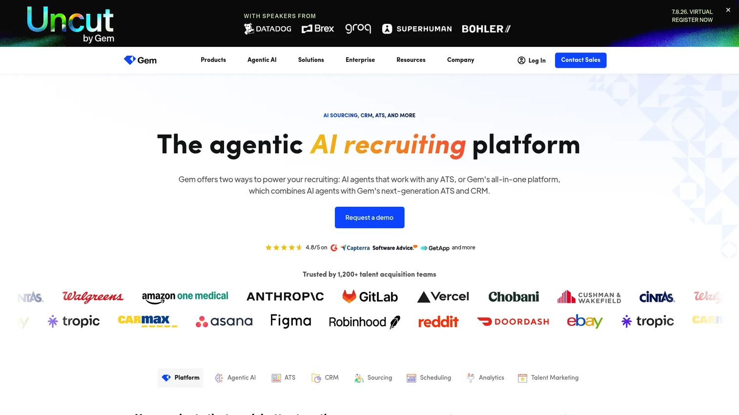 Gem candidate relationship management software
