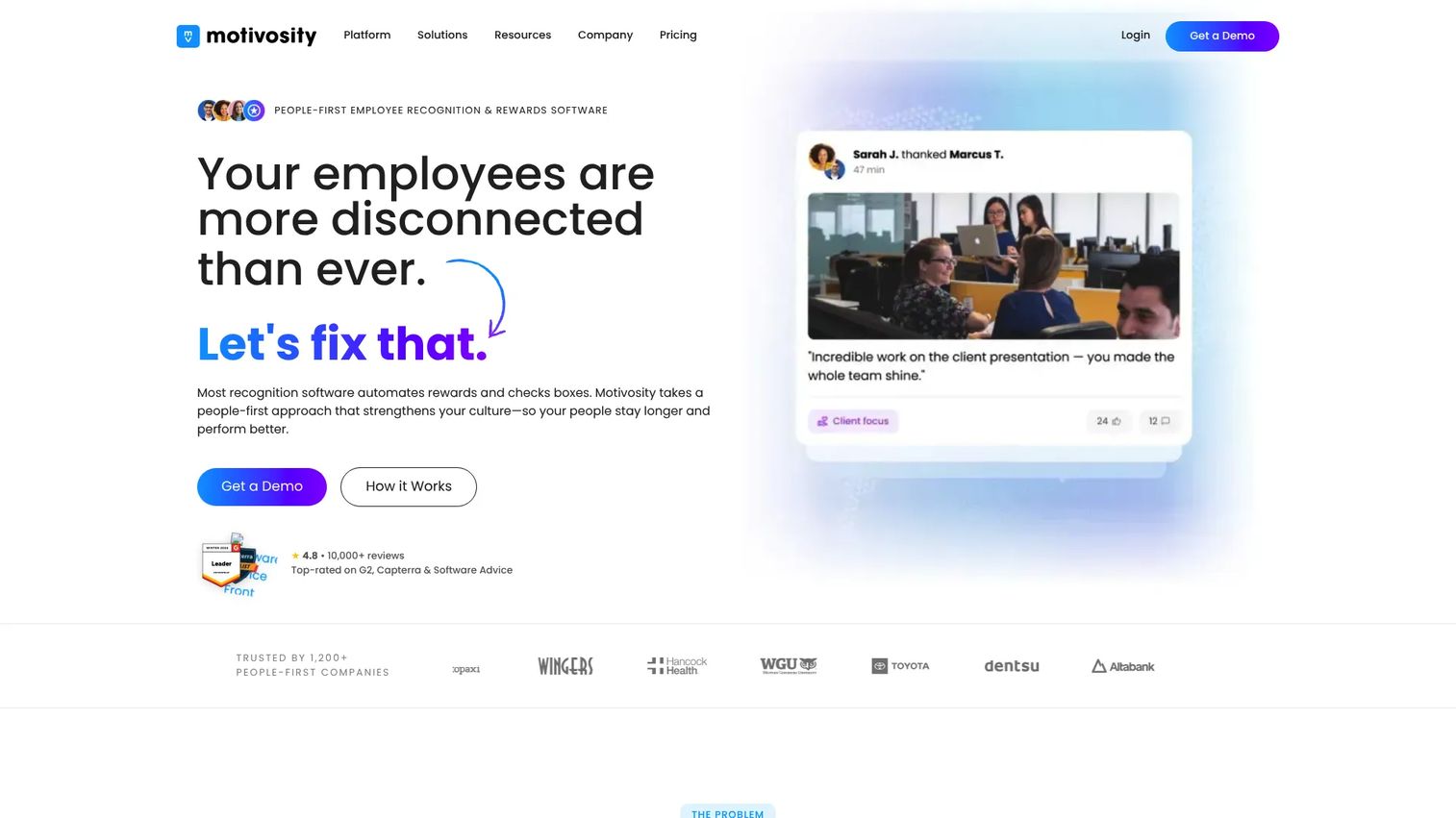 Motivosity employee recognition software