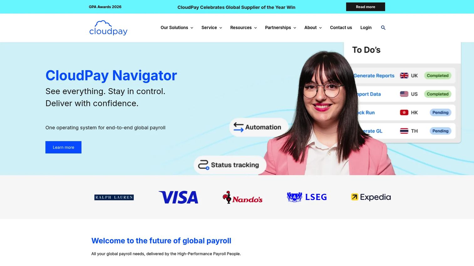 CloudPay global payroll and payments platform