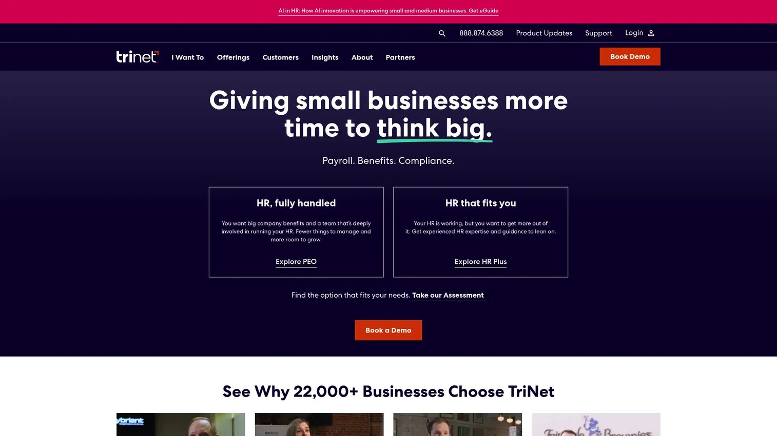 TriNet homepage
