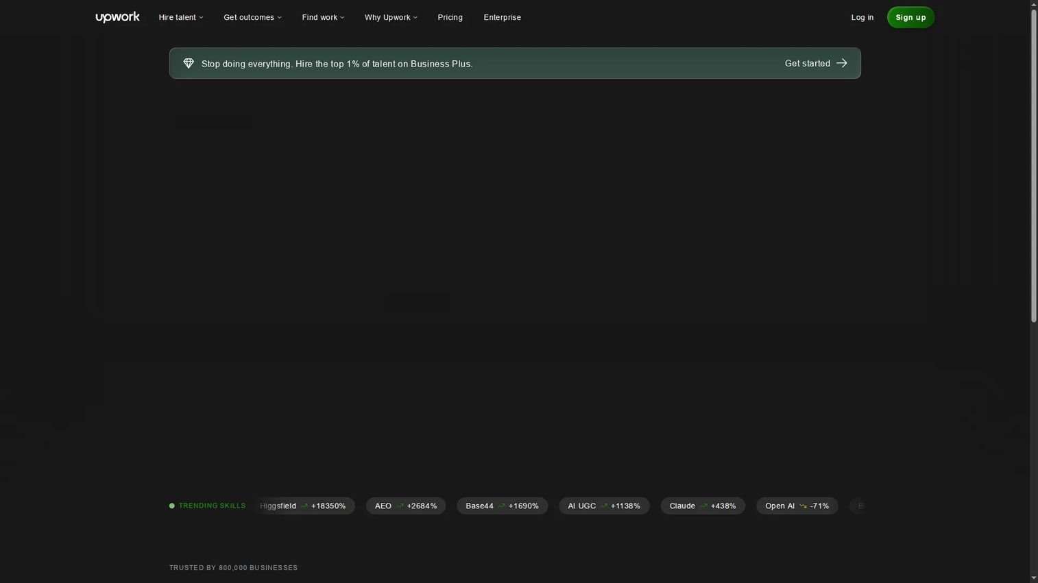 Upwork freelancer marketplace and hiring platform