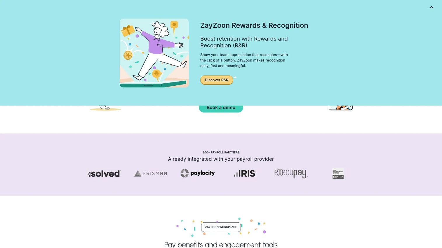 ZayZoon earned wage access platform homepage