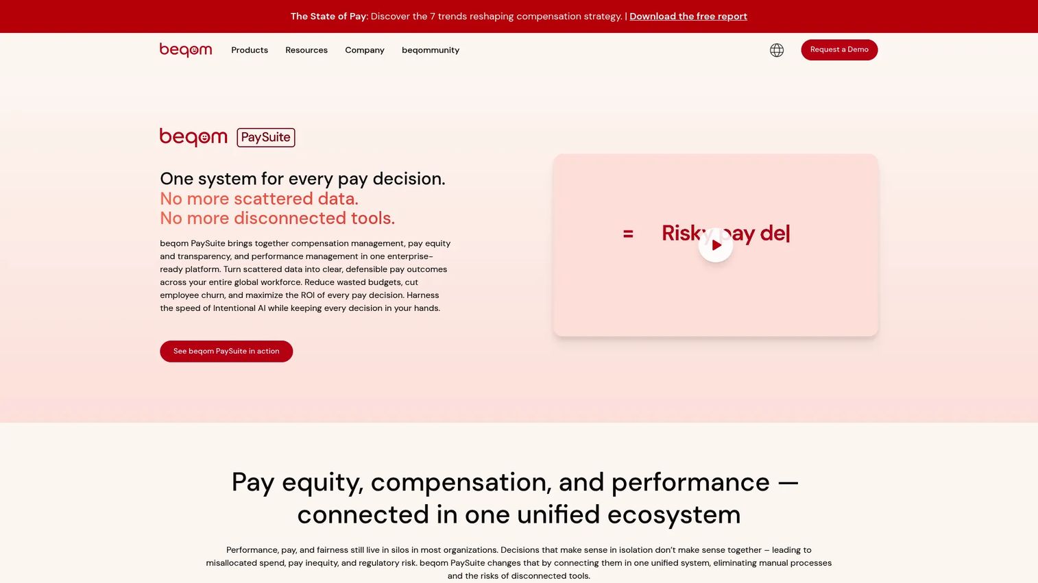 beqom Pay Equity and transparency software platform