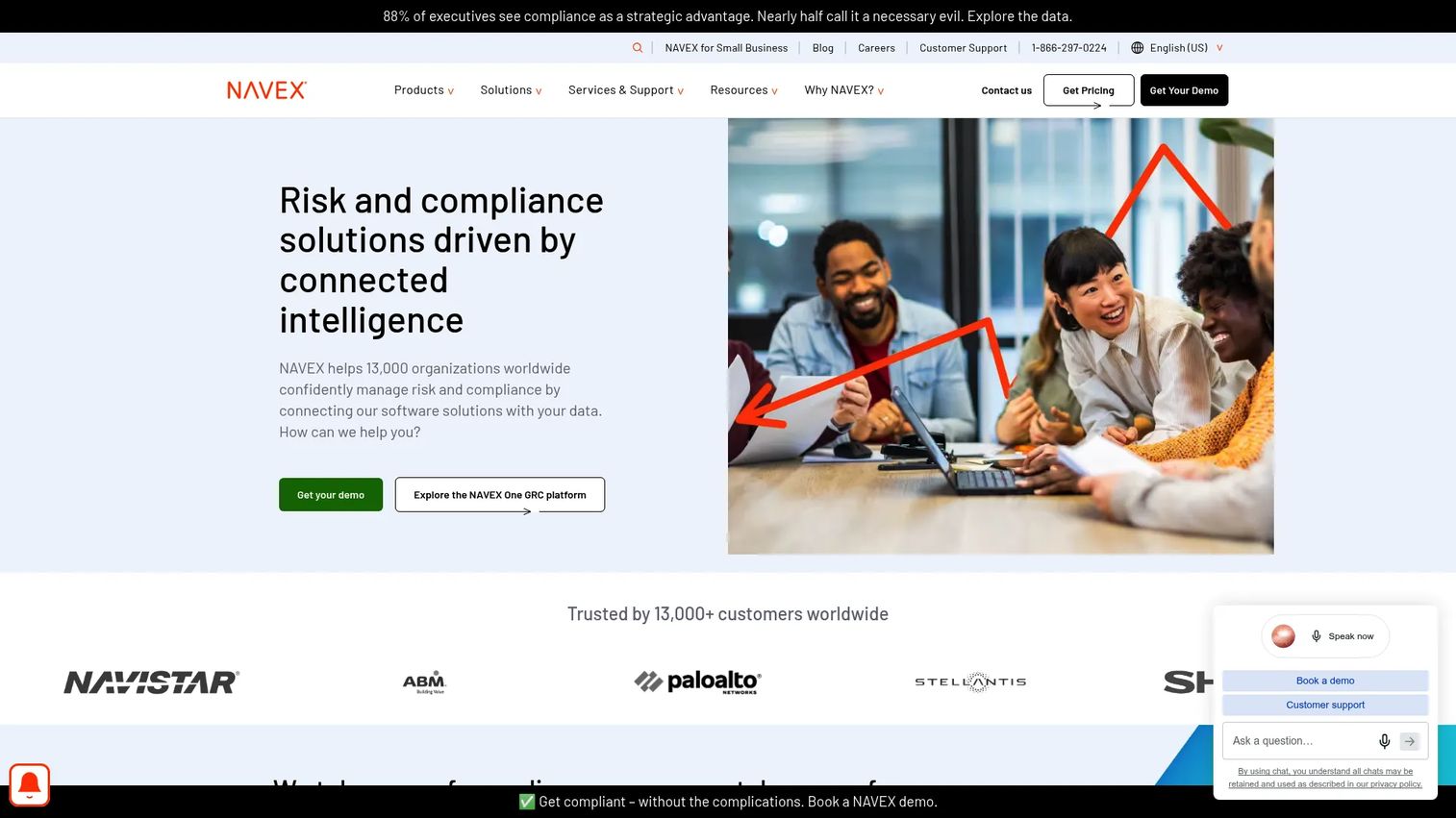 NAVEX homepage