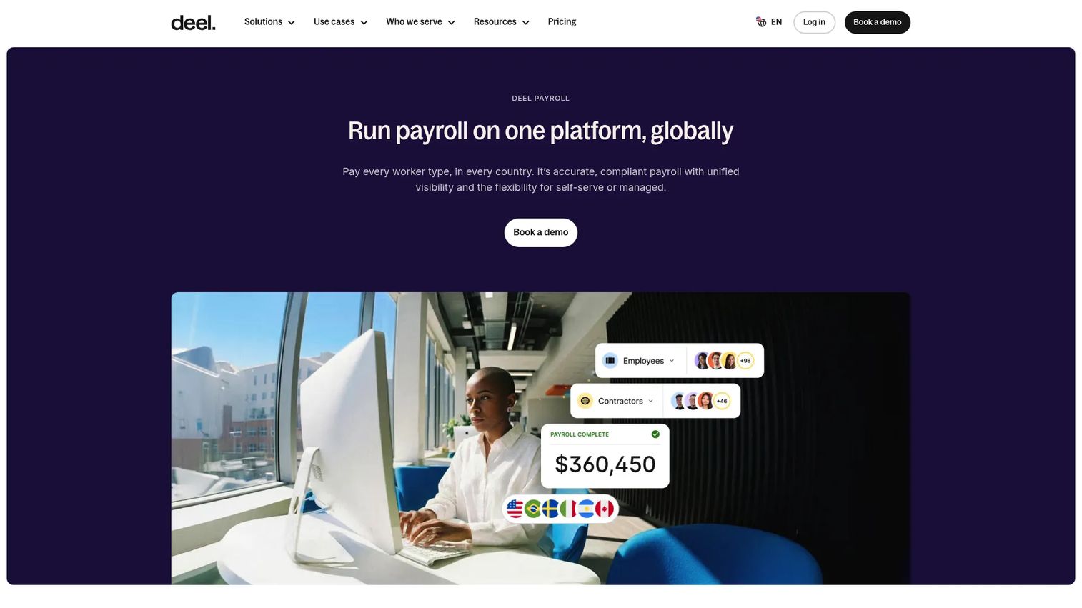 Deel Payroll global payroll platform interface