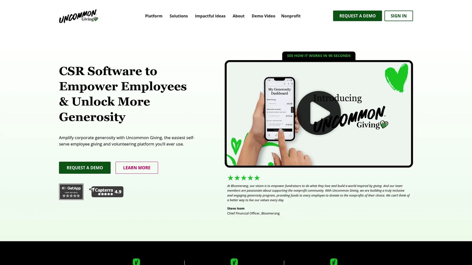 Uncommon Giving workplace giving and volunteering platform