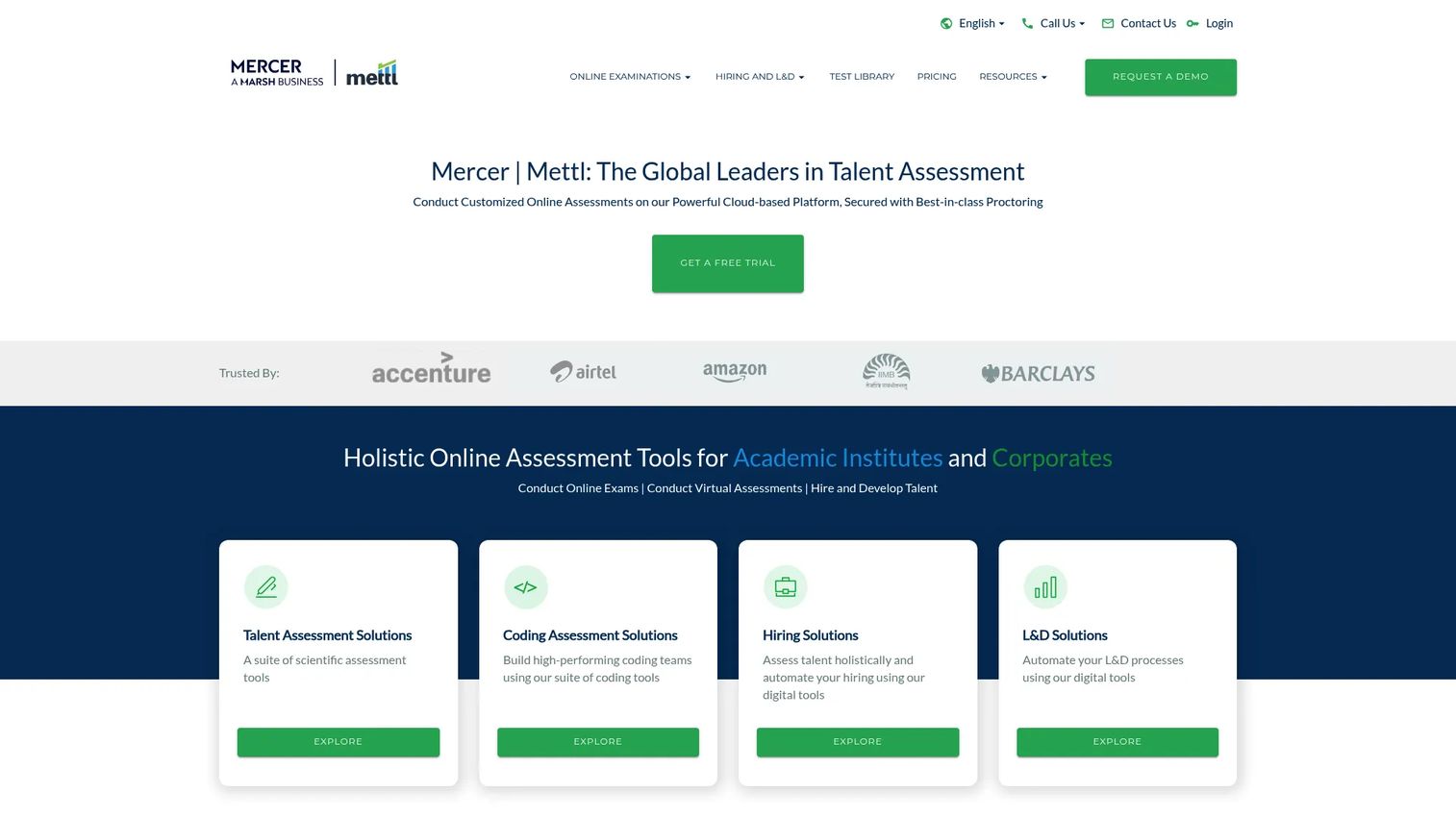 Mercer Mettl online assessment and talent evaluation platform