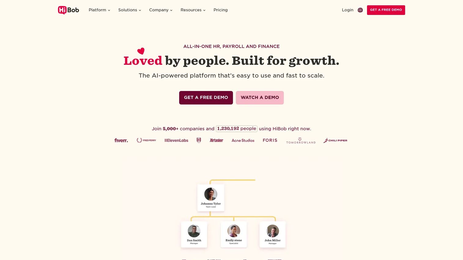 HiBob Bob people operations platform
