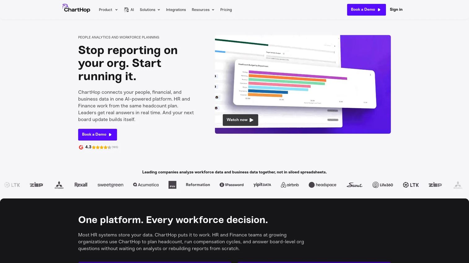 ChartHop headcount planning software