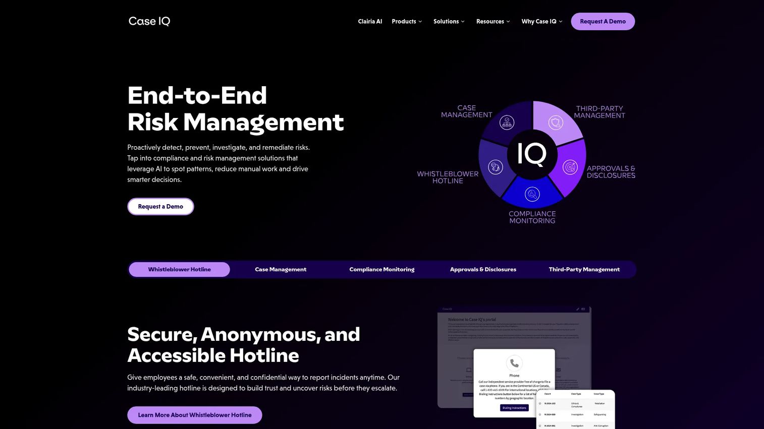 Case IQ case management software homepage