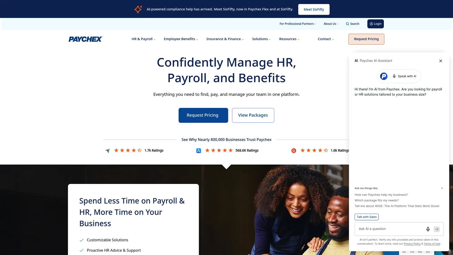 Paychex payroll, HR, and compliance solutions