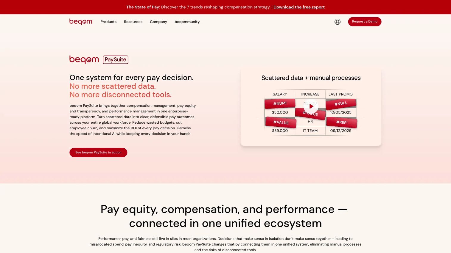 Beqom enterprise compensation and pay equity software