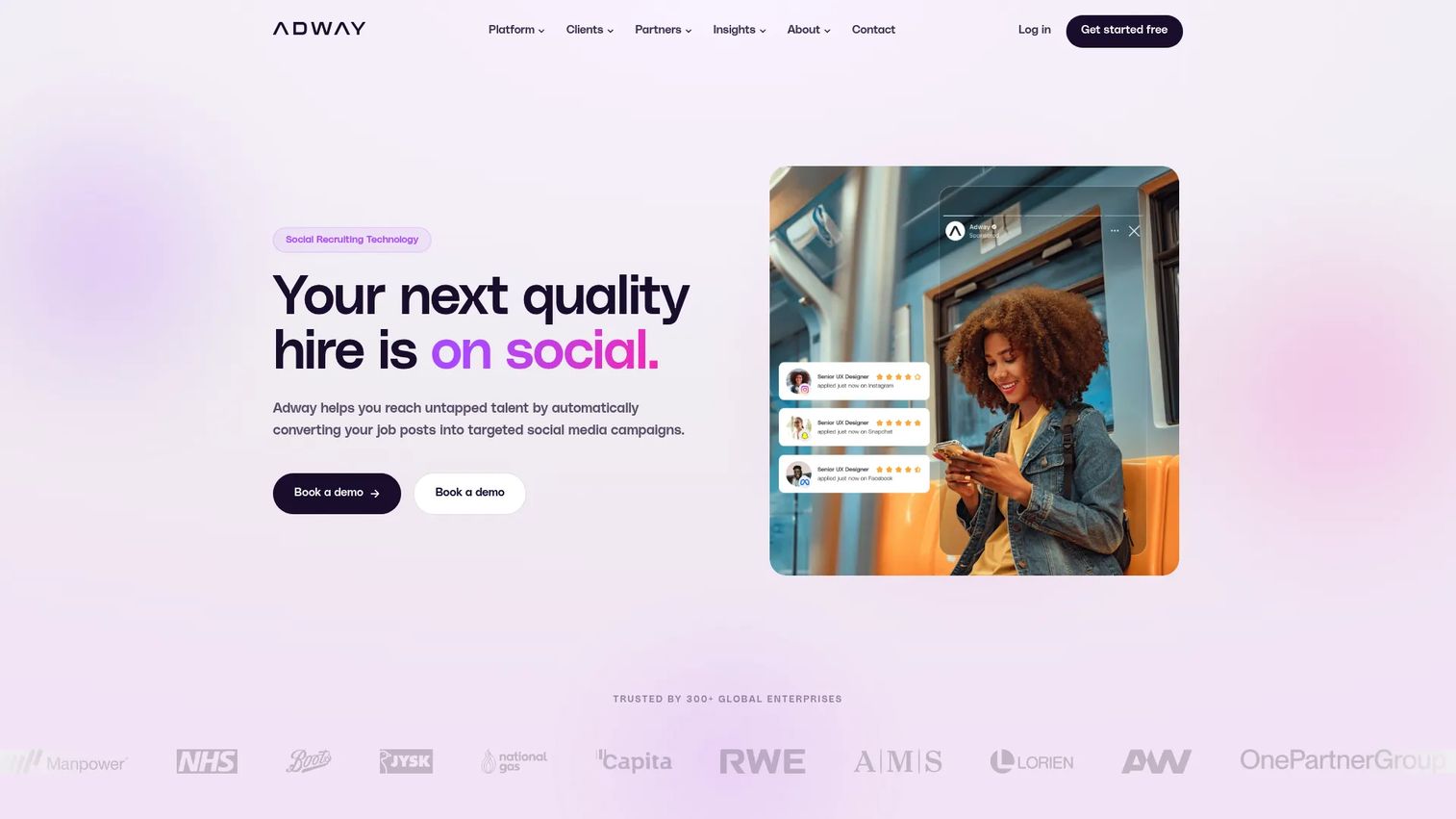 Adway social recruiting and employer-brand platform