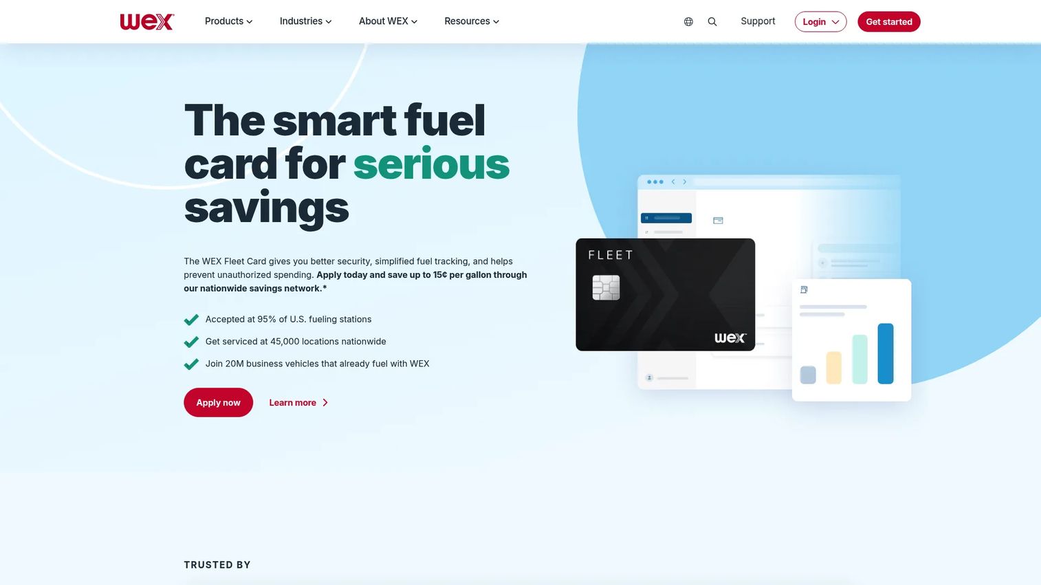 WEX benefits and payments platform homepage