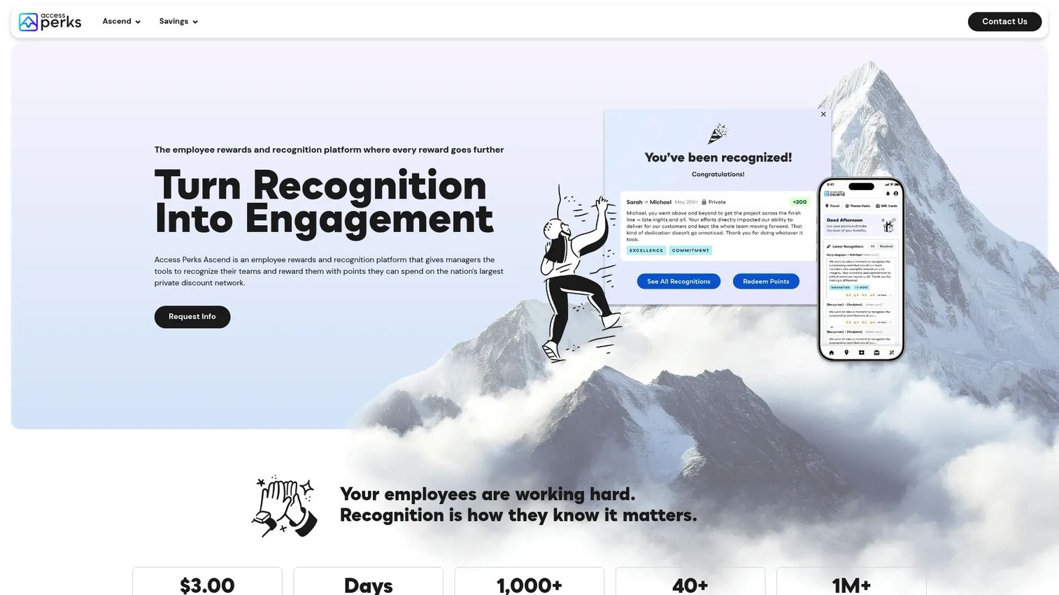 Access Perks employee rewards and discount network homepage