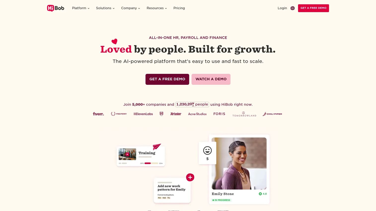 HiBob HR platform