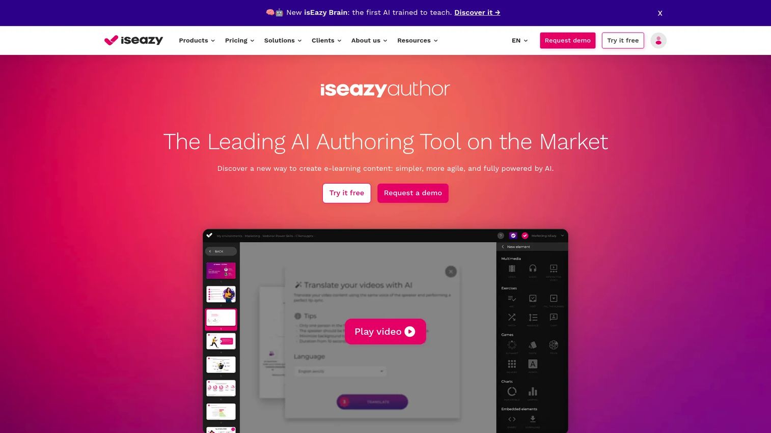 isEazy Author cloud authoring tool
