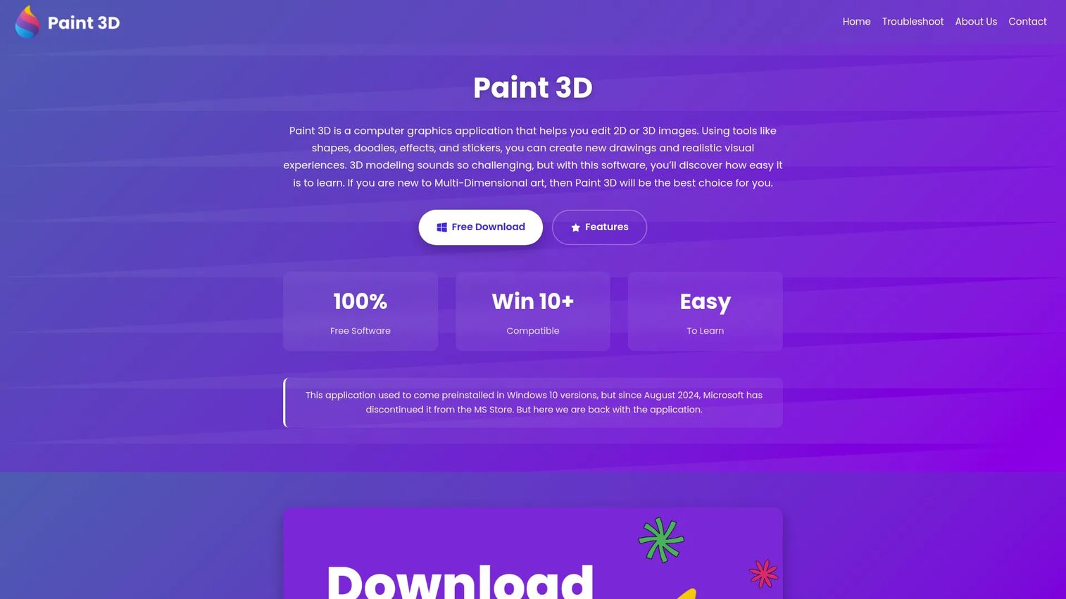Paint 3D beginner 2D and 3D interface