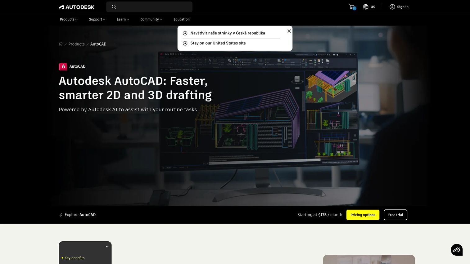 AutoCAD drafting interface
