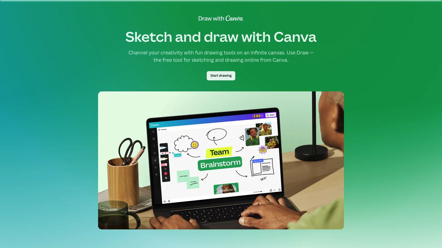 Canva Draw freehand drawing tool inside Canva interface