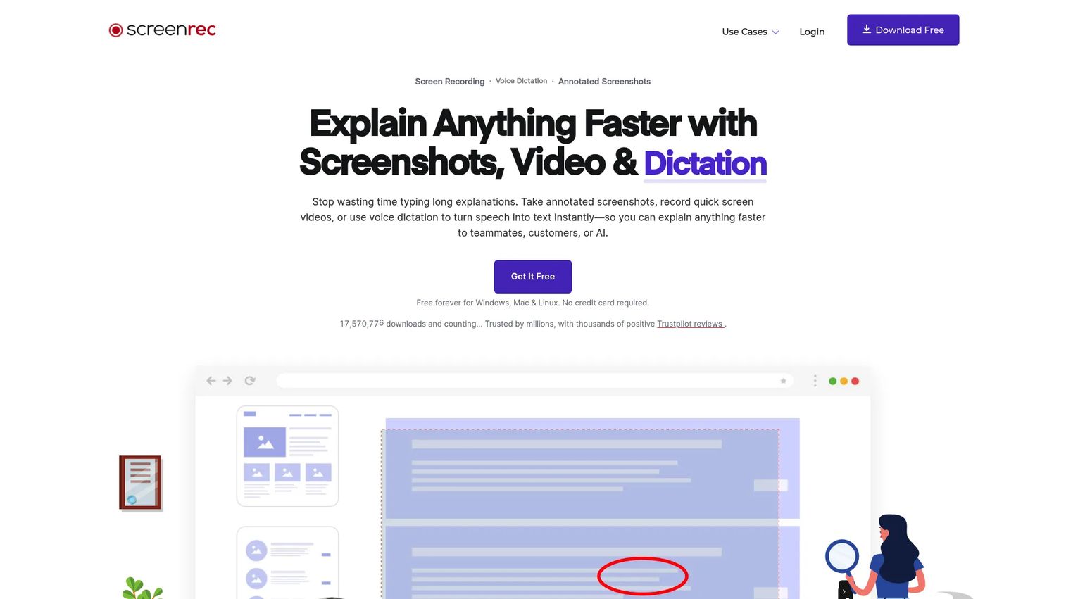 ScreenRec screen recording and instant sharing tool