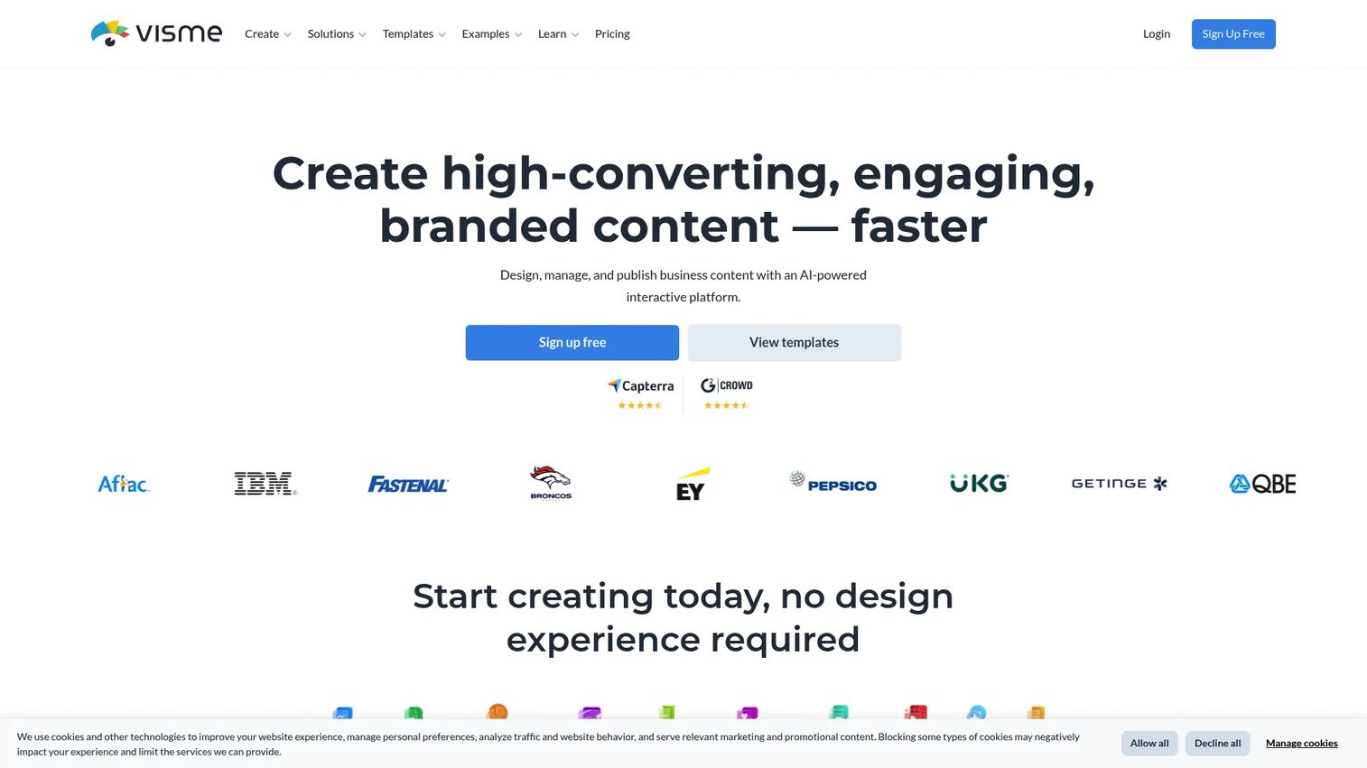 Visme visual content creation platform