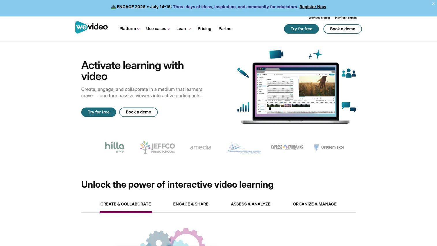 WeVideo browser-based editing workspace