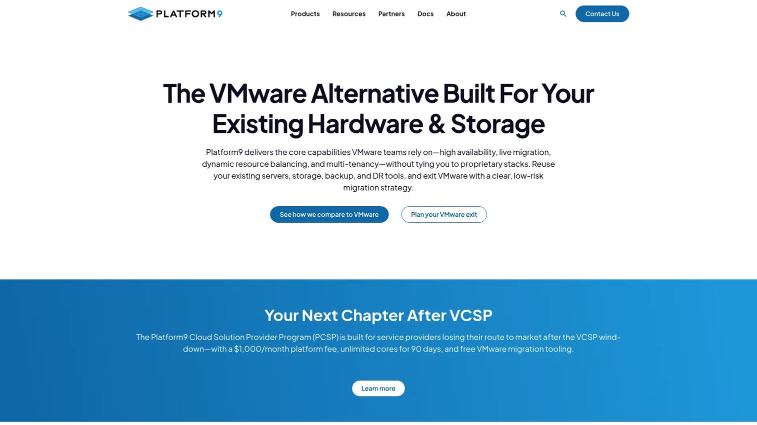 Platform9 private cloud and Kubernetes management dashboard