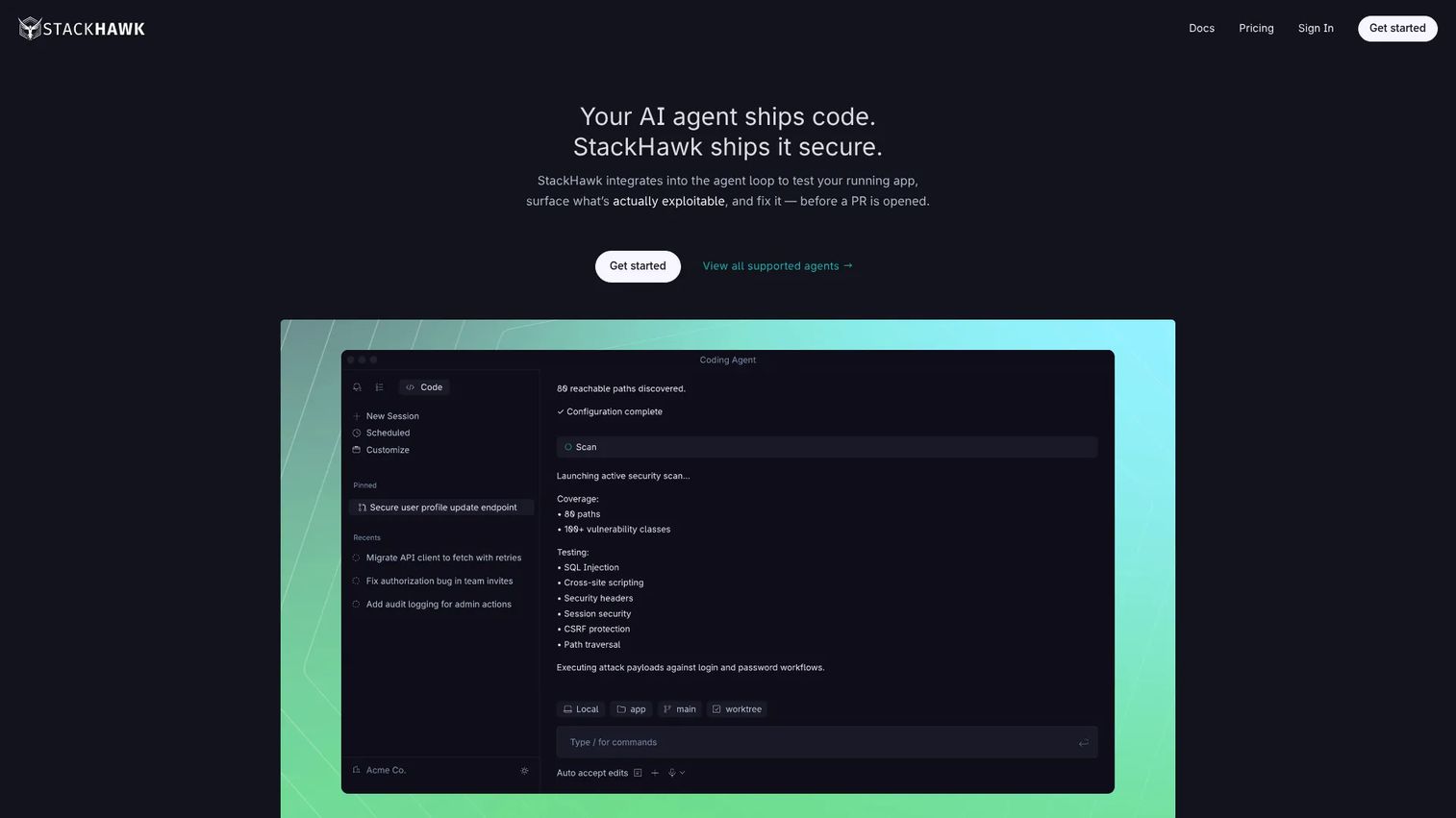 StackHawk API security testing platform