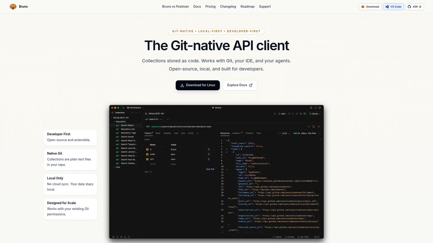 Bruno Git-native API client