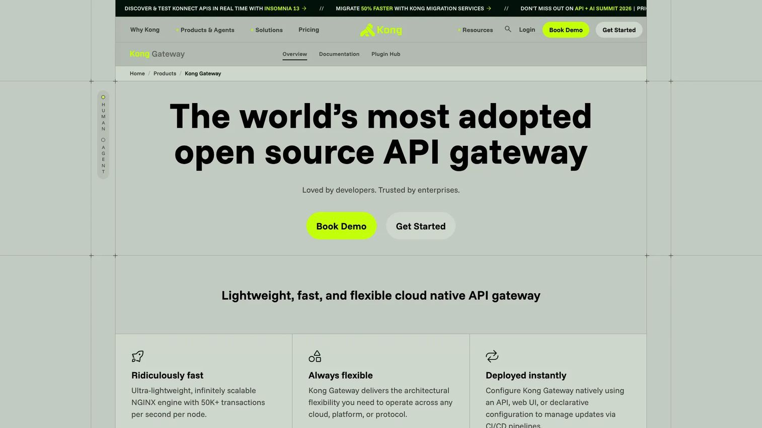 Kong Gateway cloud-native API gateway