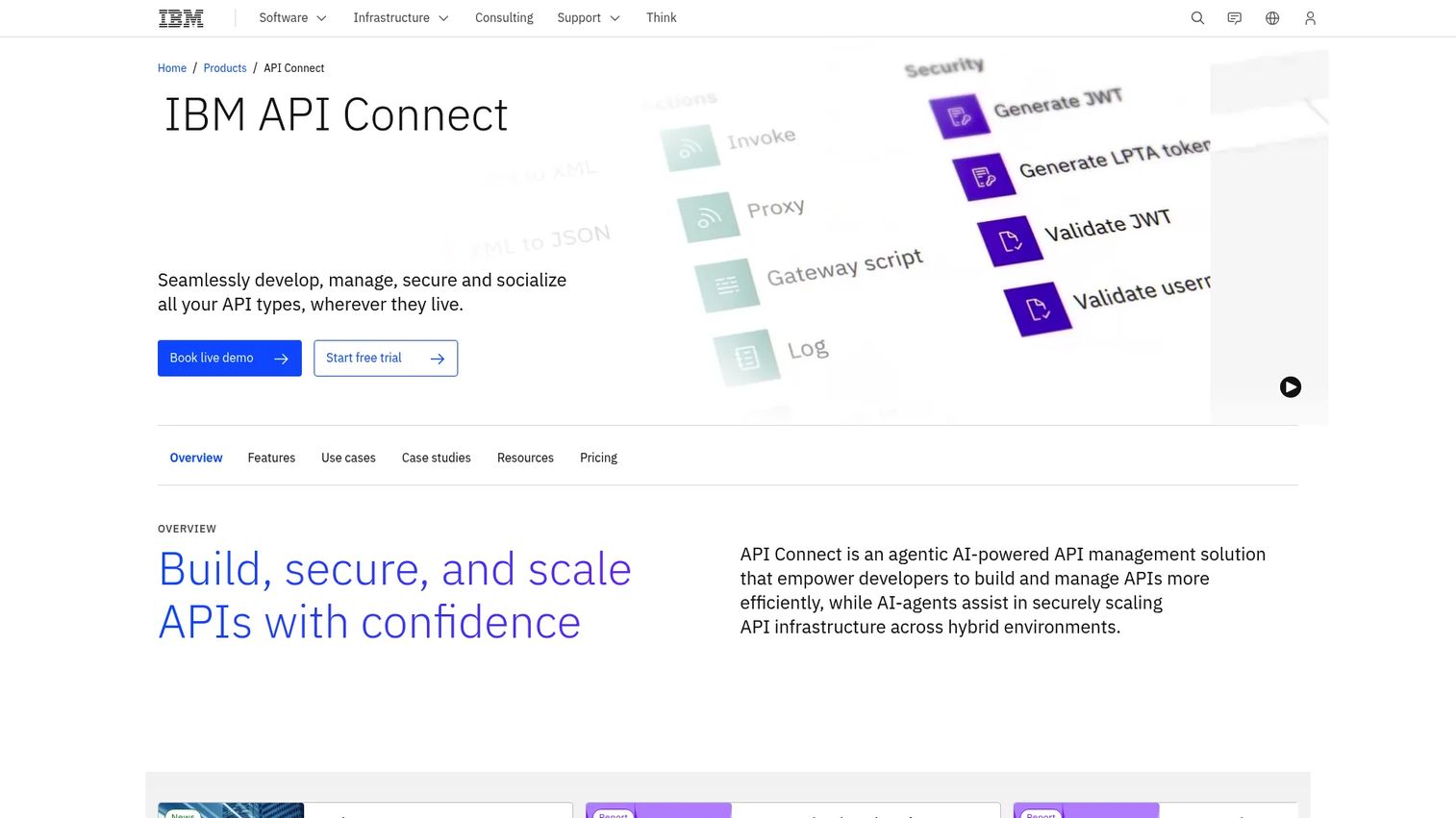 IBM API Connect multicloud API management platform