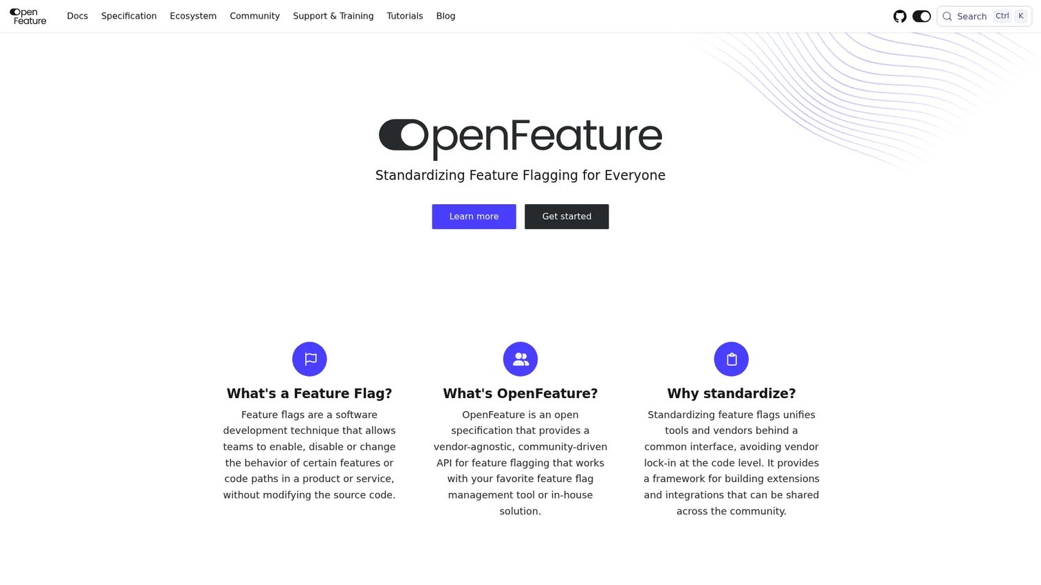 OpenFeature vendor-agnostic feature flagging standard