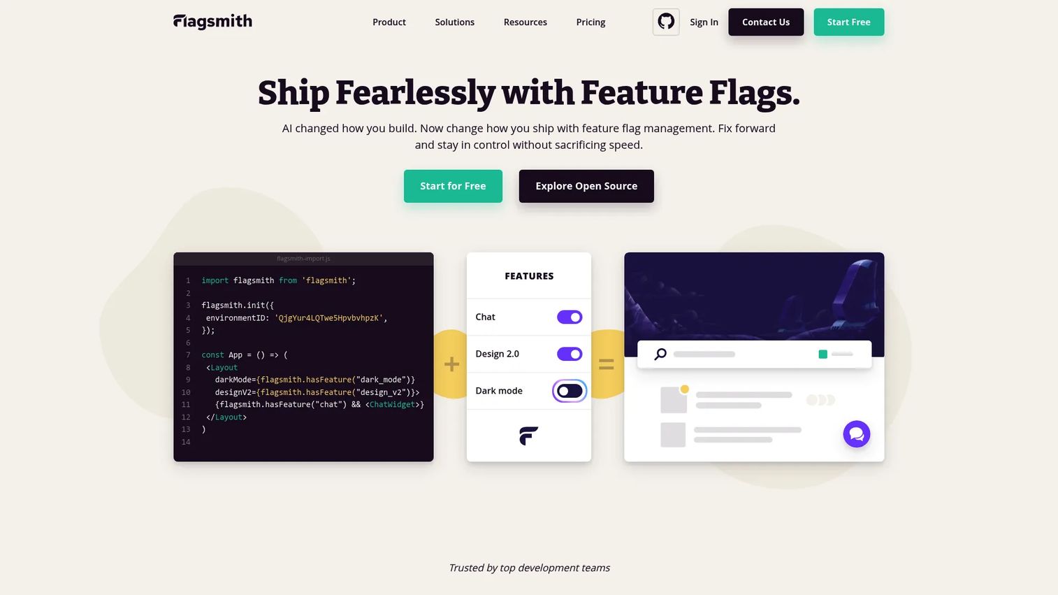 Flagsmith open source feature flag platform