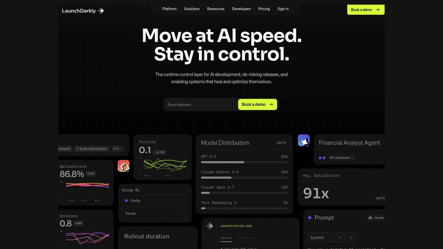 LaunchDarkly feature management platform