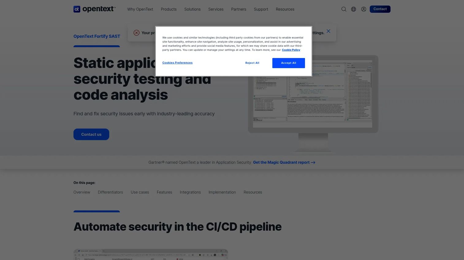 Fortify Static Code Analyzer enterprise scanning