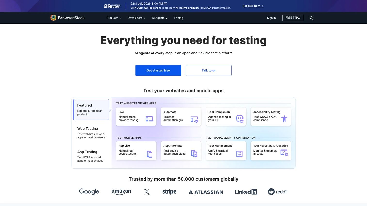 BrowserStack cross browser testing platform