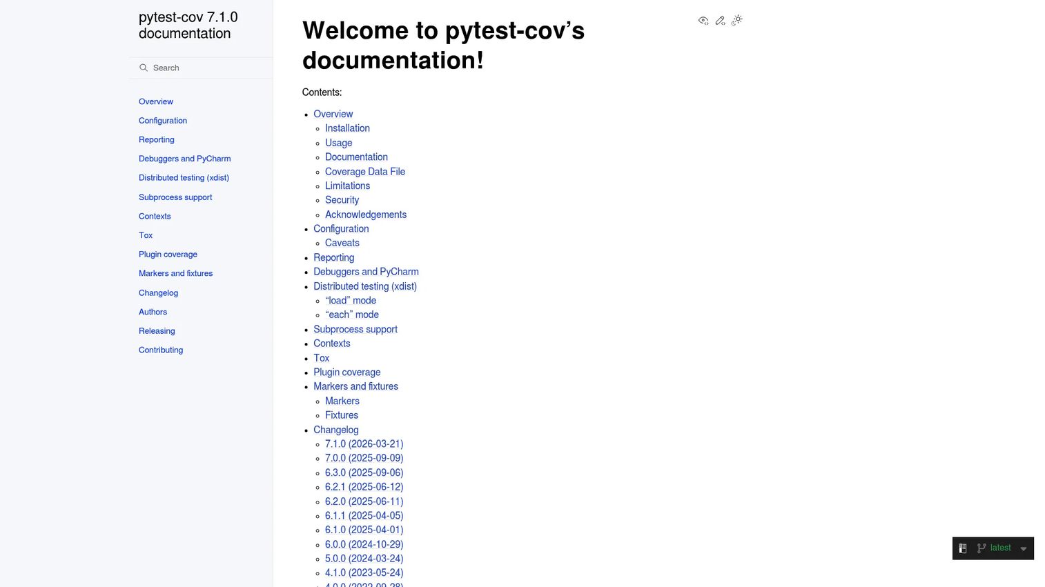 pytest-cov coverage plugin documentation